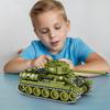 Nieuwe WO2 Militaire Tanks Bouwstenen T-34 99 Hoofdgevechts Pantserwagen Model Soldaat Figuren Bakstenen Educatief Speelgoed Cadeau
