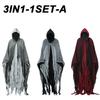 Halloween Cloak Witch Cloak Grim Reaper Costume Cloak Haunted House Costume Dress Up Horror Trick Costume Props