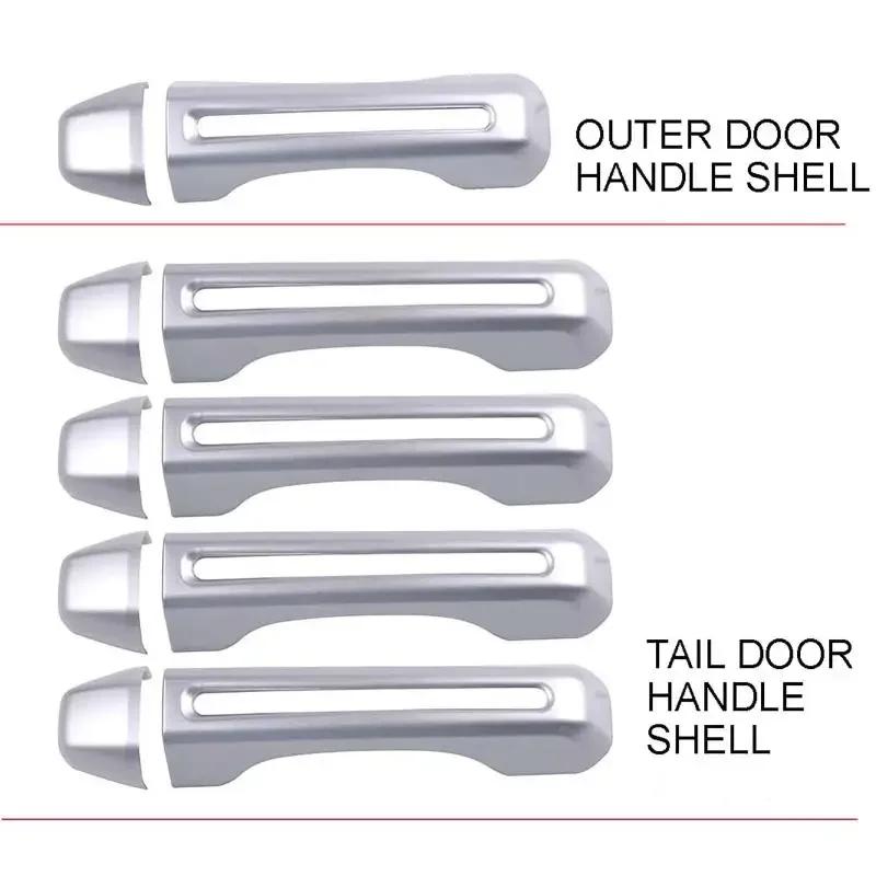 5Pcs/Set Auto Outer Door Handle Cover Fit For Jeep Wrangler JL 2018-2024 Black Red Silver Car Accessories Door Handle Trim Shell