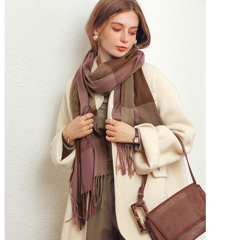 Dámská šála Zimní šál Silný teplý střapec