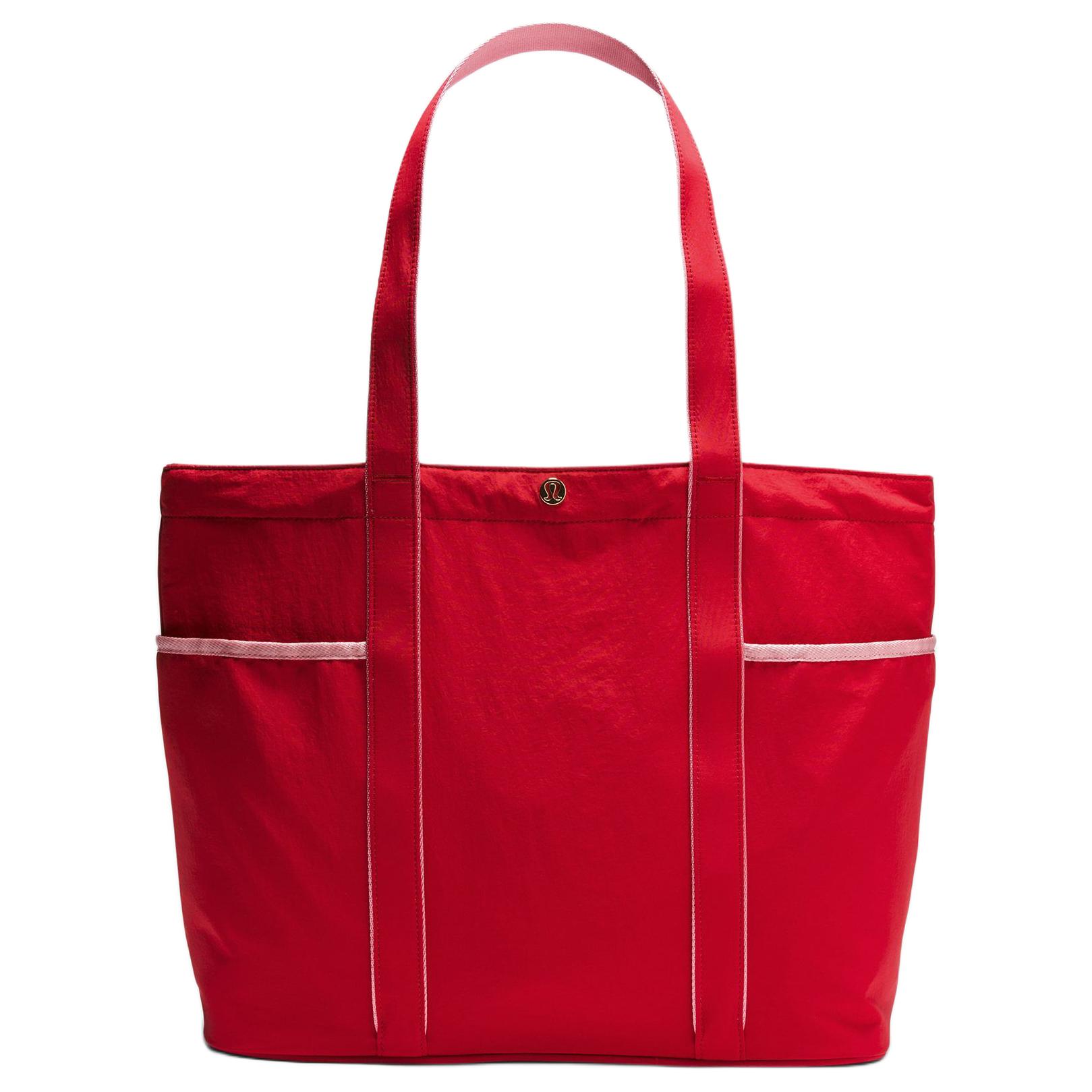 Lululemon New Year Edition 20L Daily Multi-Pocket Design Snap Closure Nylon Tote Shoulder Bag Unisex bags Deep-Red LU9C02S-320277 Red