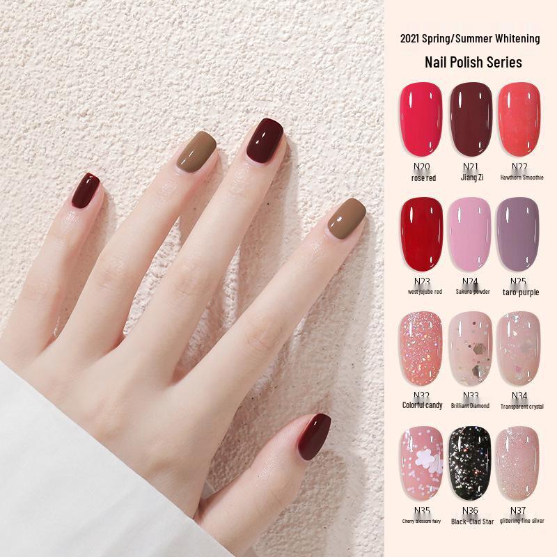 Peelable No-Bake Water-Based Nail Polish - Quick-Drying, Long-Lasting, and Whitening Nail Care