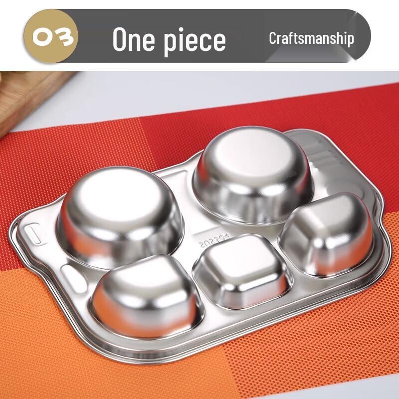 Kids Stainless Steel Divided Cartoon Plate
