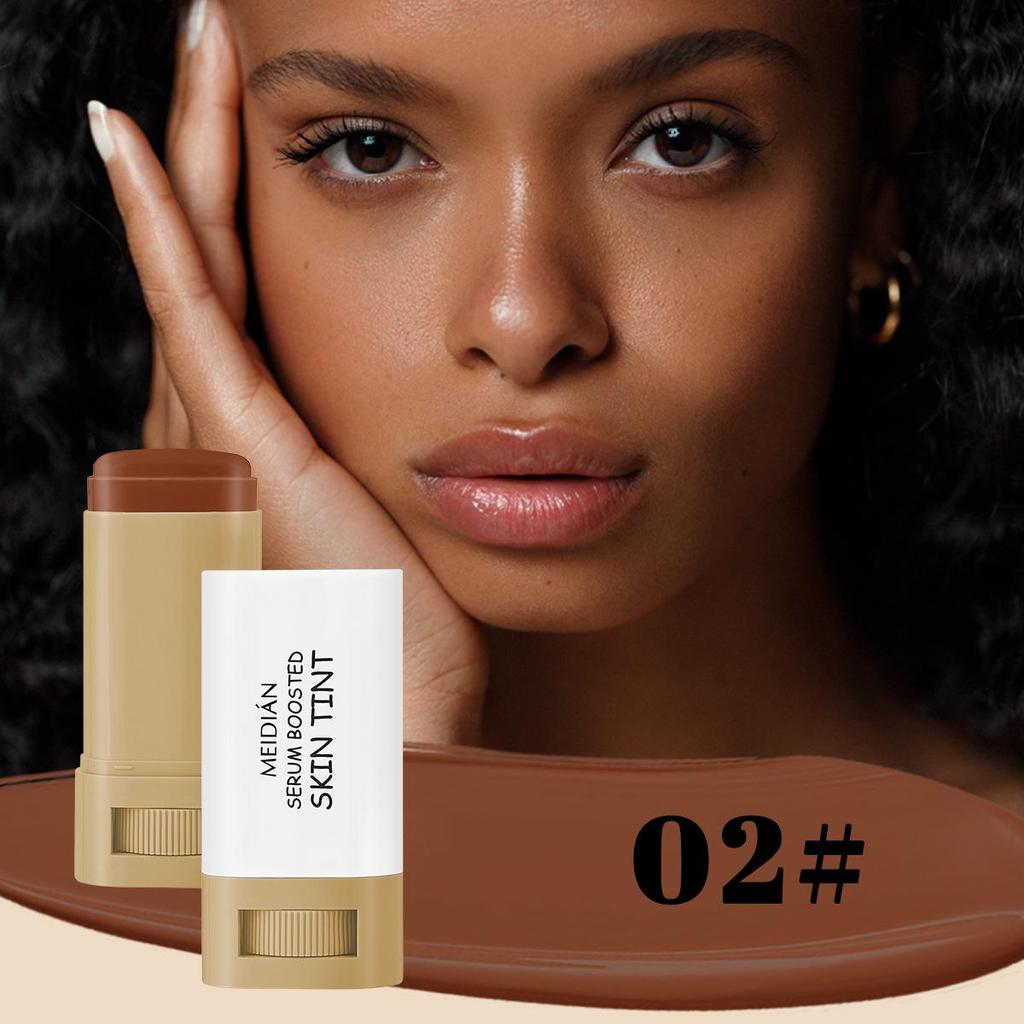 Color-Changing Hydrating Foundation Stick: 6 Shades for Radiant, Natural Coverage and Moisturizing Concealment.