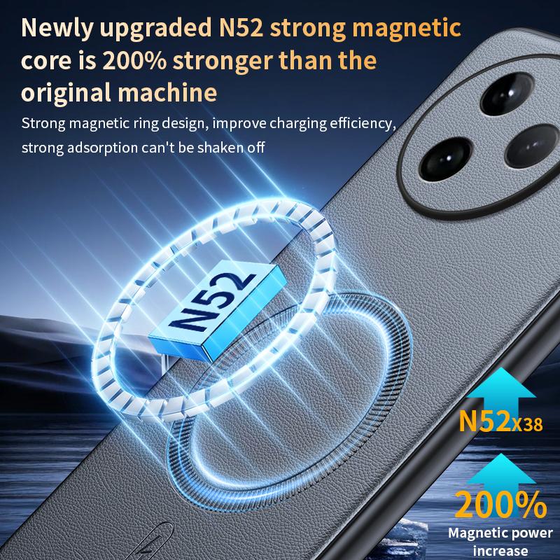 For Redmi K80 Case Magnetic Leather Shield Cover For Redmi K80 High Quality Anti-Fingerprint Non-Slip PC+TPU