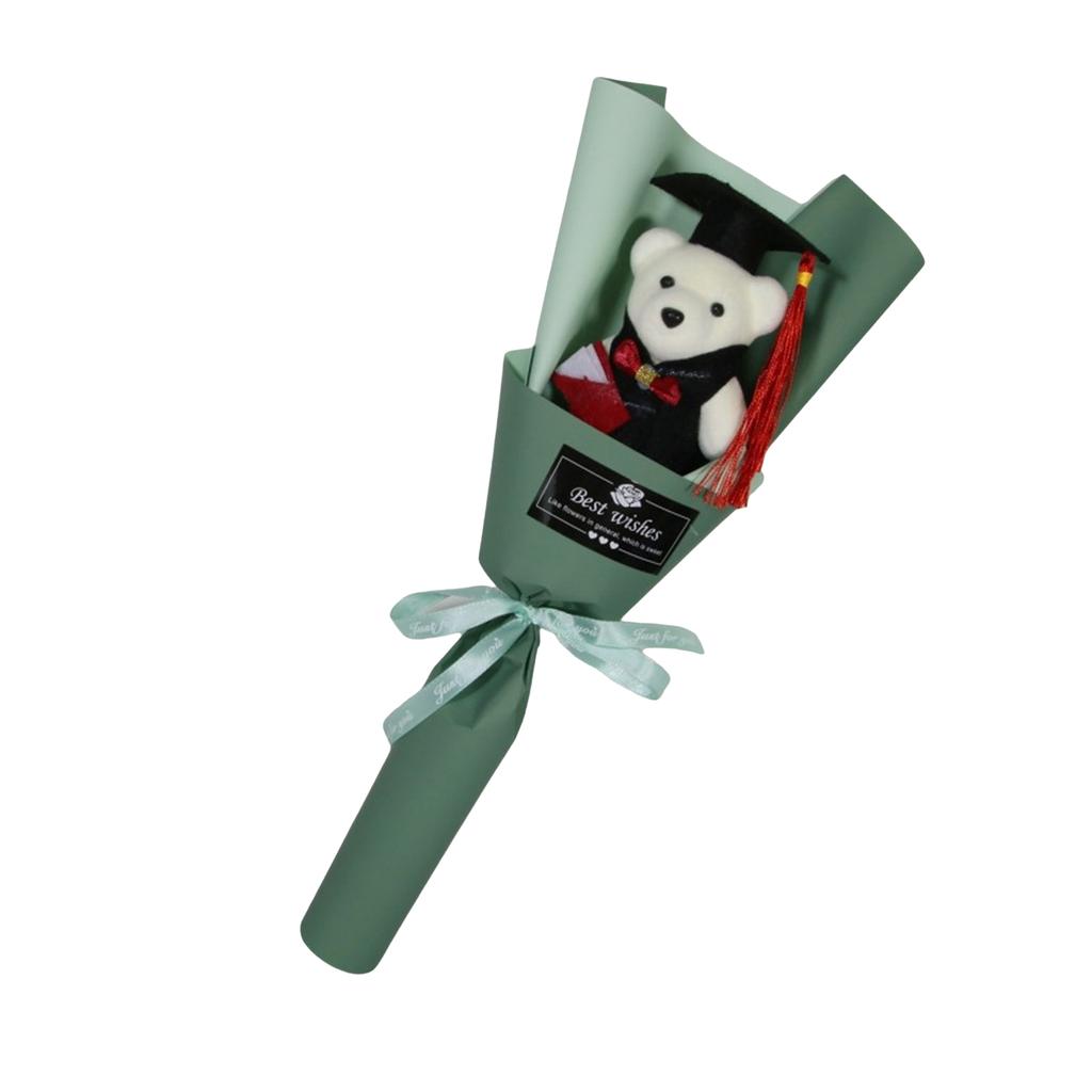 Kytice medvídků k promoci pro absolventy, studenty, učitele, kreslené kytice medvídků-lékařů k promoci, ke dni návratu do školy