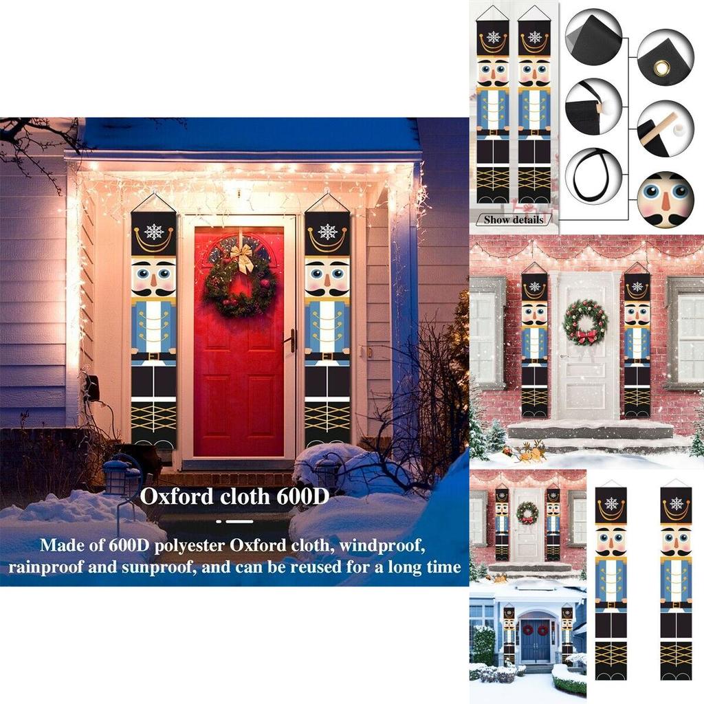 Dekorationer Nötknäpparen Jul Välkomstskylt Banderoll Flagga Vägg Dörrhänge