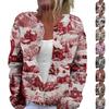 Cardigan tricoté à manches longues imprimé mode femme veste boutonnée