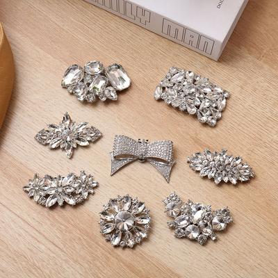 1 Stück Strass Braut High Heel Anhänger Schnalle Glänzende Clips Quadratische Klemme Schuhdekorationen Clip
