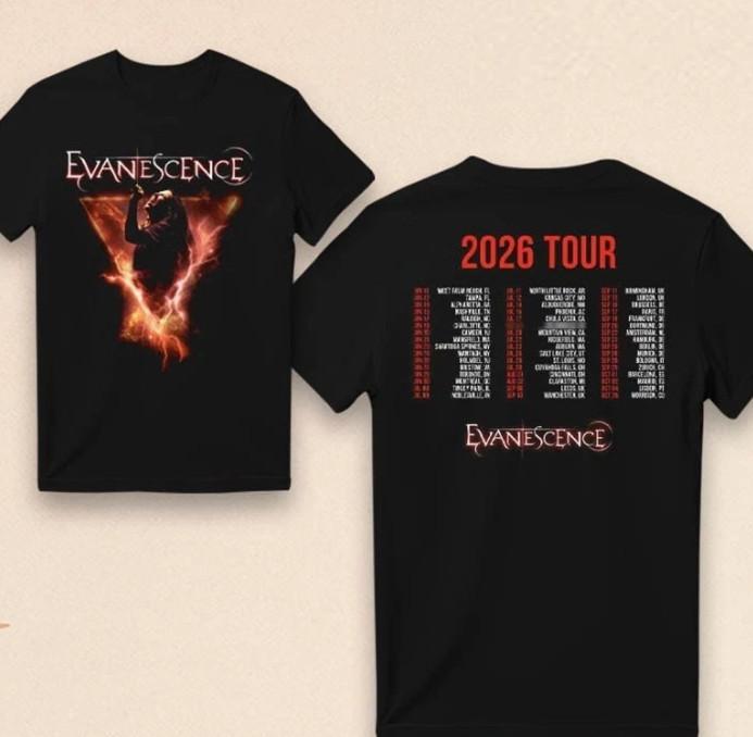 Evanescence 2026 Tour T-Shirt Unisex T-Shirt XXXL