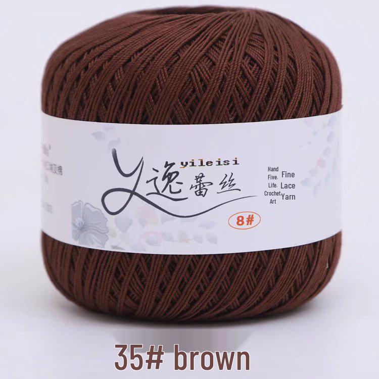8# 100% Cotton Lace Yarn - 50g Ball, 400m, Strong Twist Crochet Thread for Hand-knitting, Flowers, Hats, and Cardigans - Free Shipping.