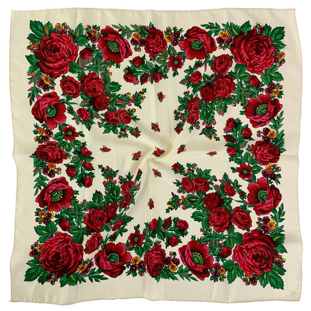 70*70Cm Russian Square Scarf Women Luxury Floral Print Bandana Lady Headband Scarves Babushka Handkerchief Head Wraps