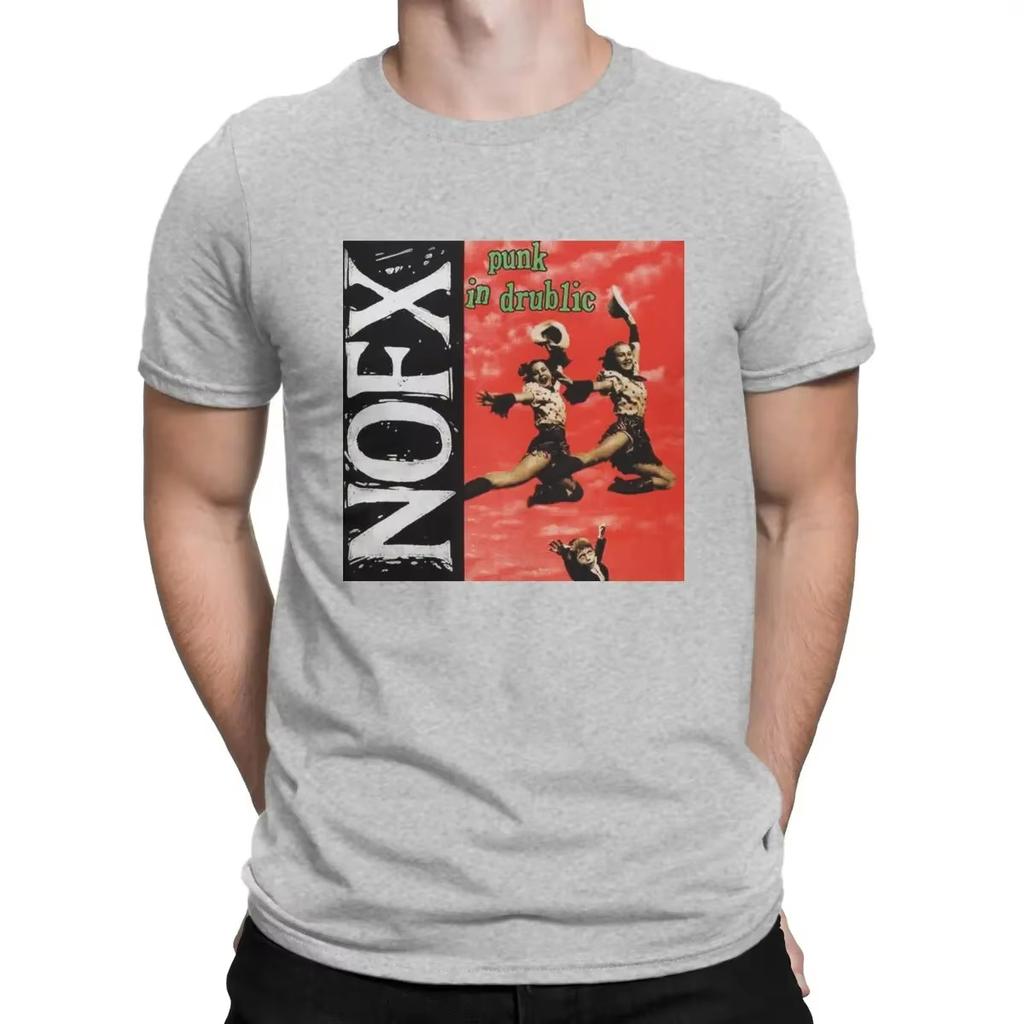 Nuova Maglietta Divertente NOFX in Cotone a Manica Corta Maglietta Musicale con Girocollo Abbigliamento Leggero e Traspirante per Outfit Estivi Freschi