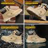 Winter Plush Work Boots For Men Ankle Anti-smash Anti-puncture Safety Shoes Steel Toe Protective Male Footwear Indestructible