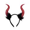 Halloween Teufelshörner Plüsch Stirnband Cosplay Gothic Haarreif Verkleidungszubehör Party-Outfits Stirnband