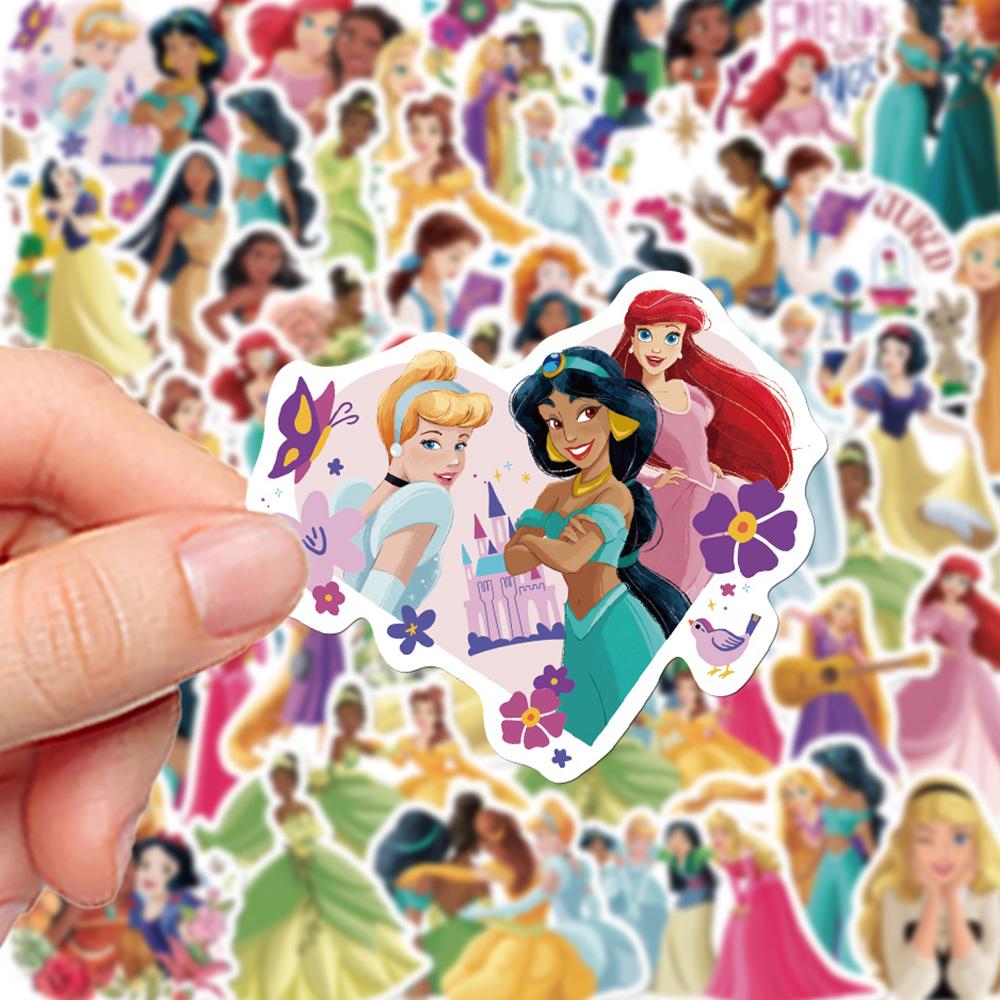 10/30/50pcs  Princess Graffiti Stickers Kawaii Belle Ariel Decals DIY Journal Notebook Diary Cute Cartoon Sticker