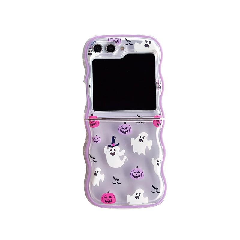 Cartoon Halloween Wave Case Galaxy Z Flip 5/6 Slim Protective Cover