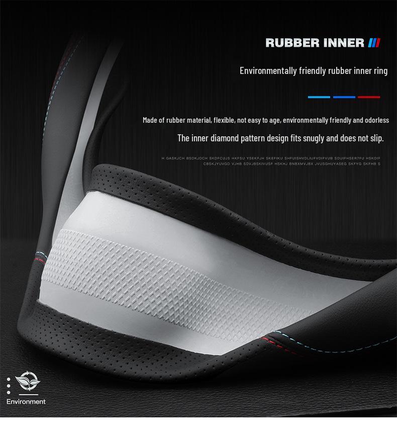 Genuine Leather Steering Wheel Cover for Mitsubishi Outlander, Eclipse Cross, Pajero Sport, ASX, Lancer