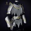 Medieval Fantasy Knight Costume with Silver Chainmail for LARP Cosplay Renaissance Faire
