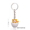 Adorable Eggshell Cartoon Cat Resin Pendants Keychain For Gifts Children