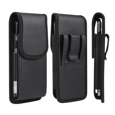 Pánské přenosné kožené pouzdro na telefon na opasek s magnetickou sponou - Vertikální, Trendy, Jednovrstvé, Japonský/Korejský/Evropský styl.