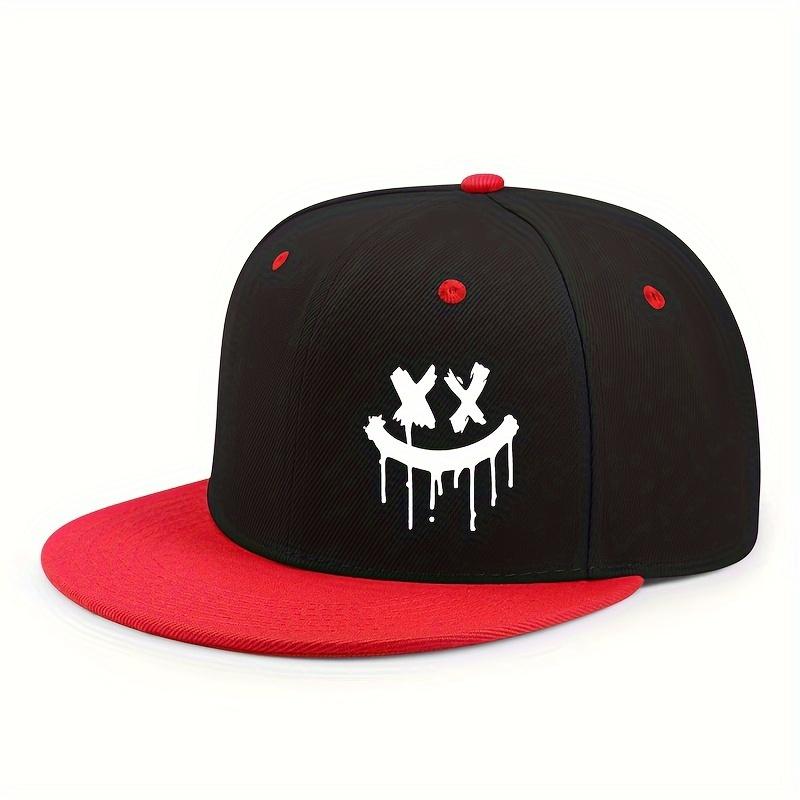 

Halloween Themed Outdoor Event Truck Driver Hat Flat Adjustable Brimmed Baseball Caps Unisex Hip-Hop Hats Fashionable Headwear Adjustable красный черный