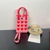New Love Mobile Phone Bag High-end Knitted Bag Popular Cartoon Cute Portable Storage Messenger Bag