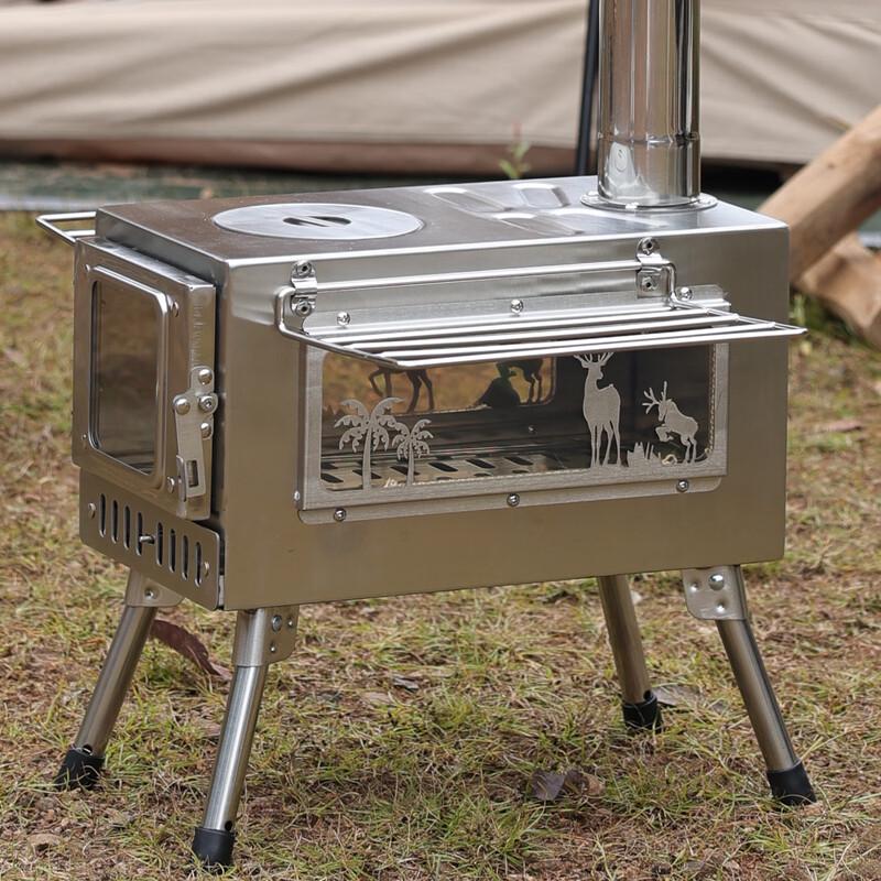 Portable Folding Stainless Steel Camping Wood Stove