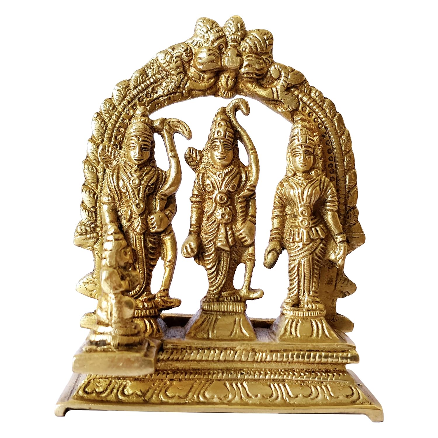 Original Brass Idol, Ram Darbar Statue, Lord Rama Laxman Sita Hanuman Ji Idol