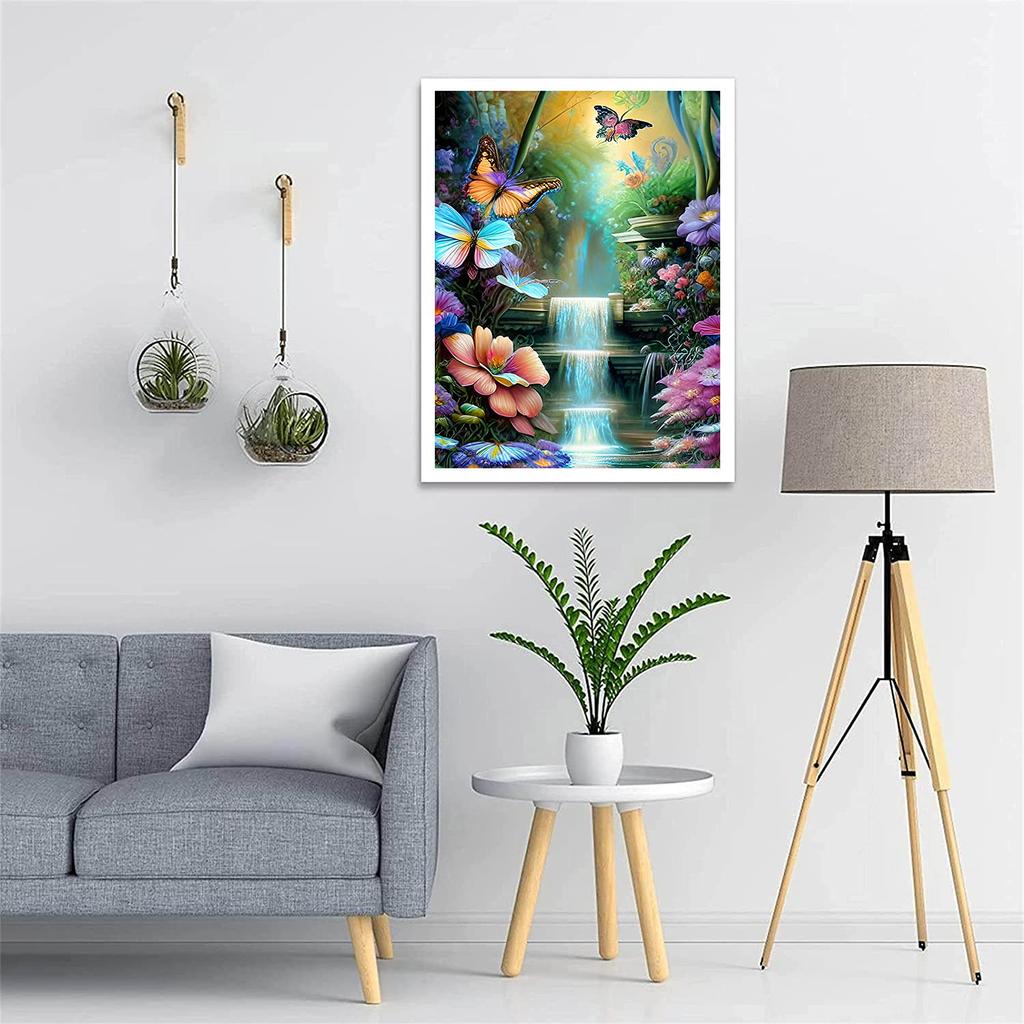 DIY diamentowe malowanie las motyl zestaw do szycia mozaika diamentowa malowanie pełne koło/kwadratowe diamentowe dekoracje do domu