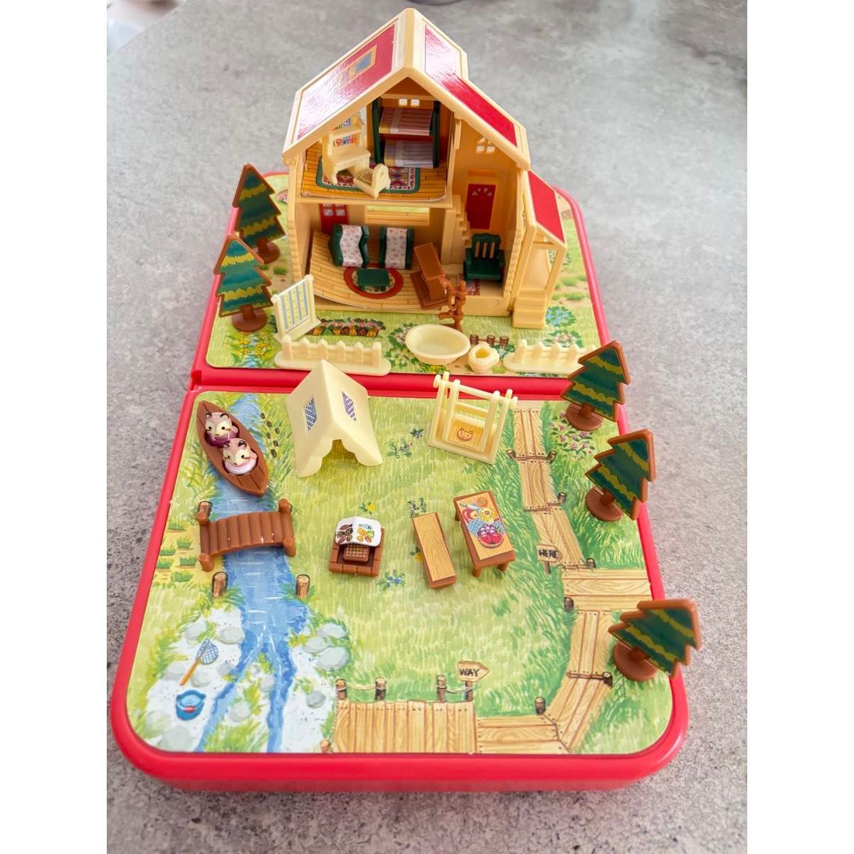 Б/у Sylvania Большой дом с красной крышей Карманная сумка Миниатюрные Sylvanian Families