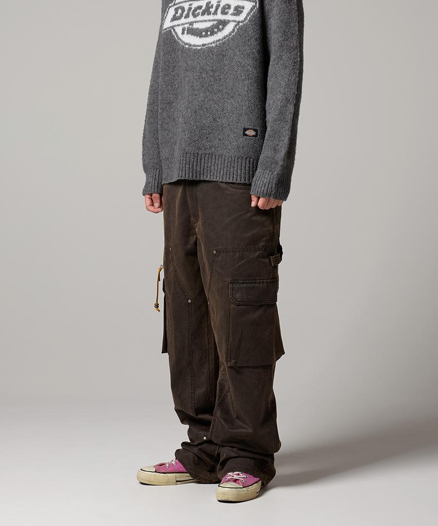 DICKIES Canvas Double Knee Cargo Pants Dark Brown