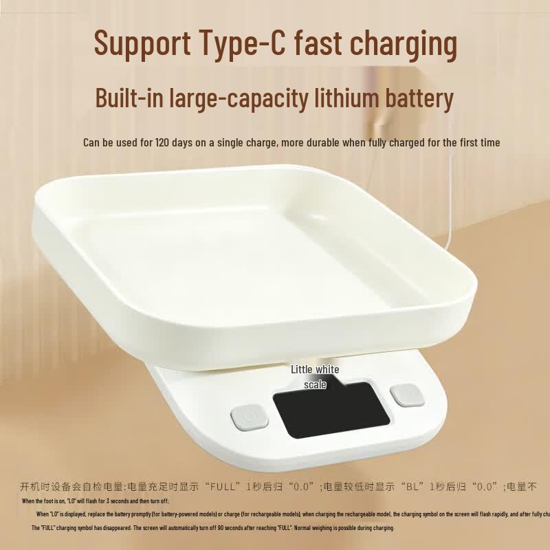 Smart Rechargeable Digital Kitchen Scale