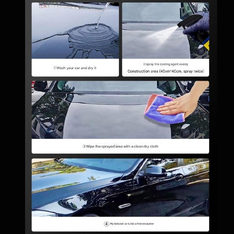 Universal Coating Liquid Agent Car Sprayer Waterless Detailer Protect Paint Glass and Trim Quick Sprayer with Sponge &Towel