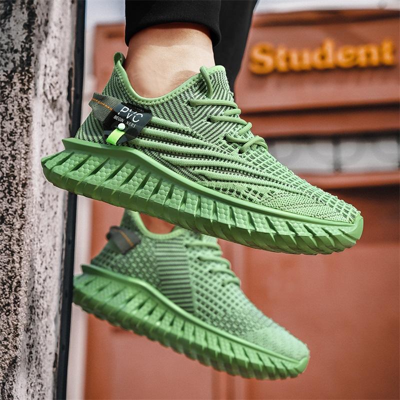 New Trendy Men's Sports Shoes Student Running Sneakers Outdoor Leisure Walking Jogging Trainers Soft Sole Breathable Footwear