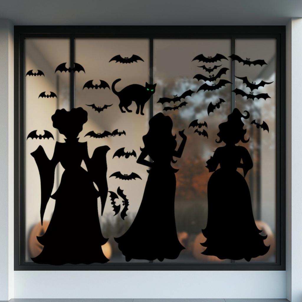 Dark Cartoon Stickers Living Room Home Window Glass Decorative Wall Stickers