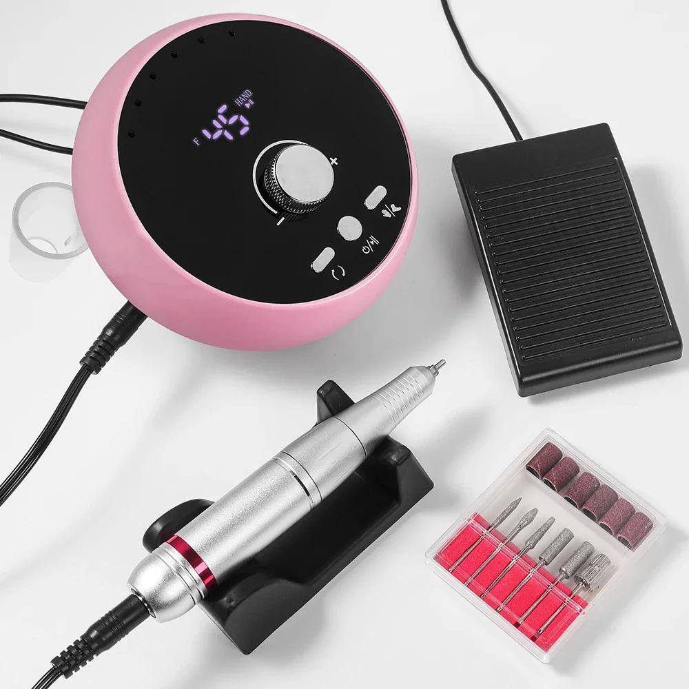 45000RPM Electric Nail Machine Nail Drill Professional Manicure Machine With Brushless Motor Nail Grinding Machine Set Nail Polishing Equipment
