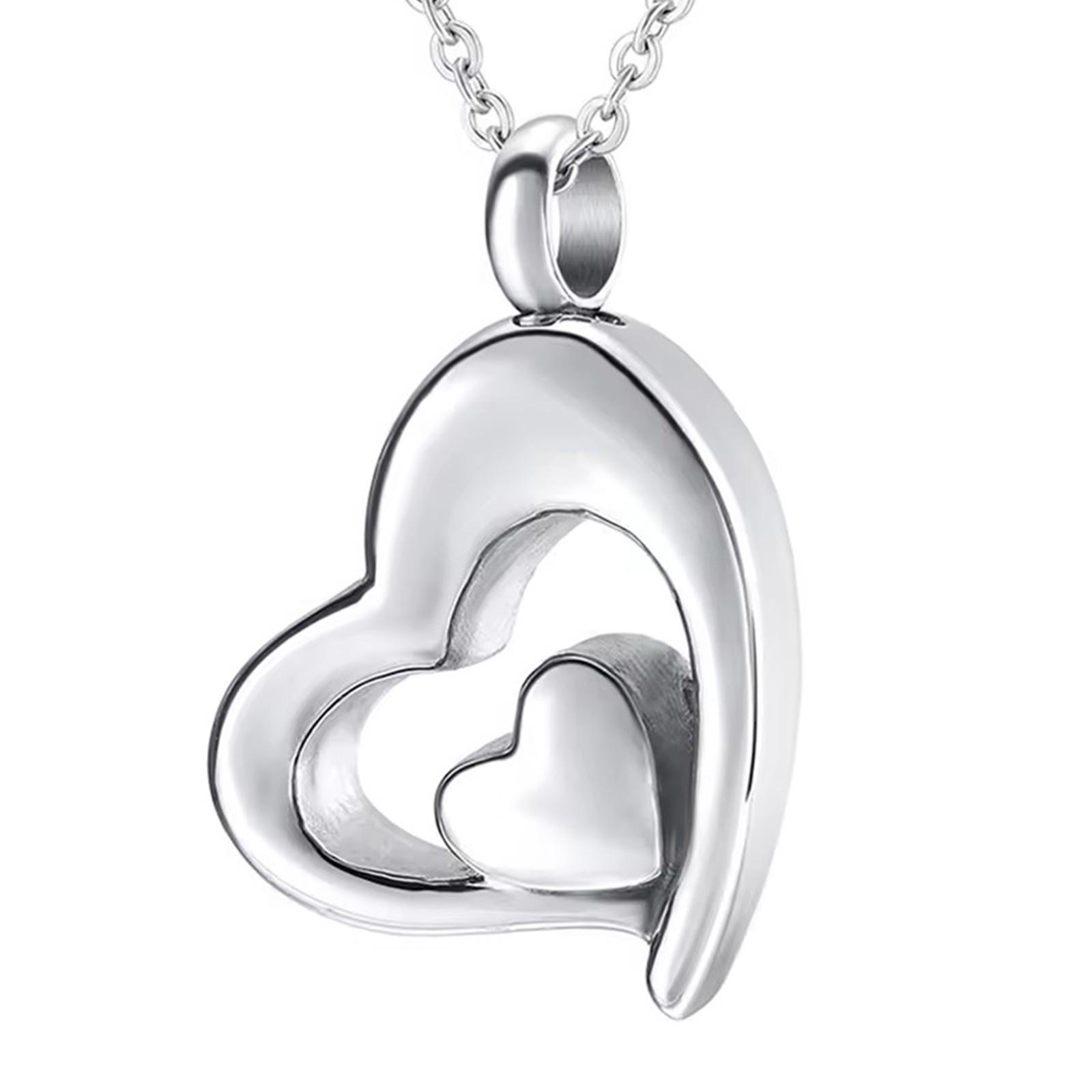 

Heart Pendant Necklace for Ashes Heart Charm Necklace Wedding Necklace Bride Wedding Jewelry for Girl Birthday