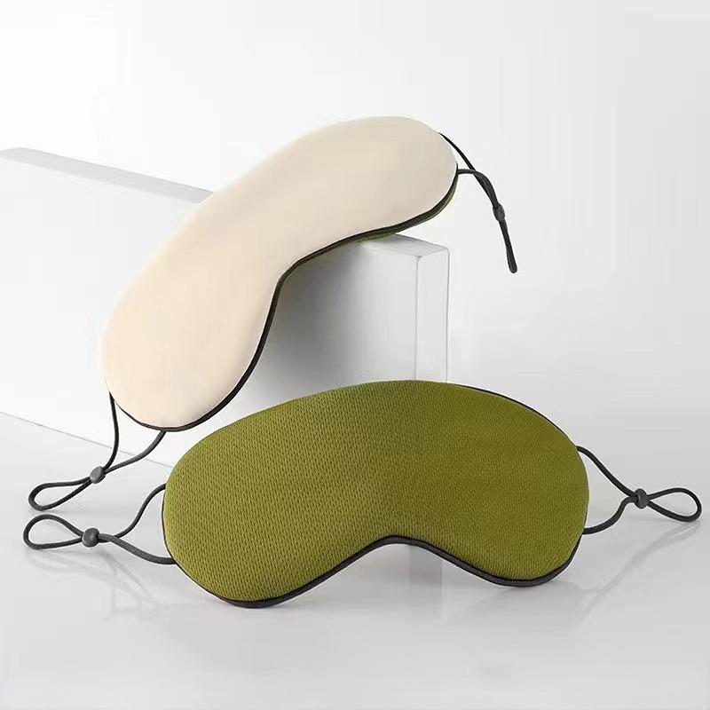 

1pcs Sleeping Eye Mask Korean Style Ice Silk Warm And Cool Dual Use Adjustable Travel Light Blocking Breathable Eye Mask
