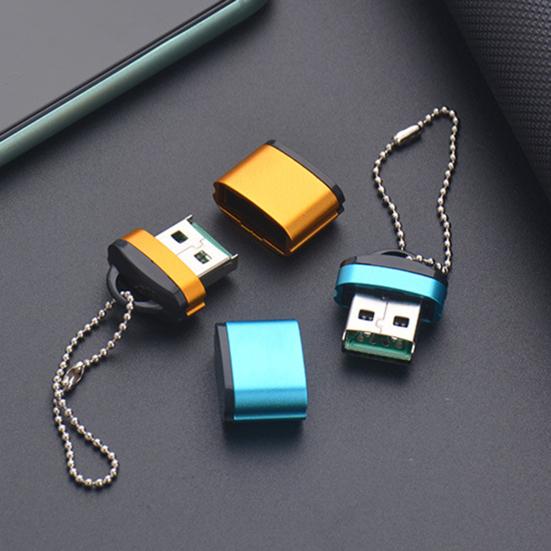 High-Speed USB Card Reader Portable Multi-Slot Adapter for TF/SD Cards, Plug-and-Play Fast Data Transfer Card Reader for Phone Computer Speaker
