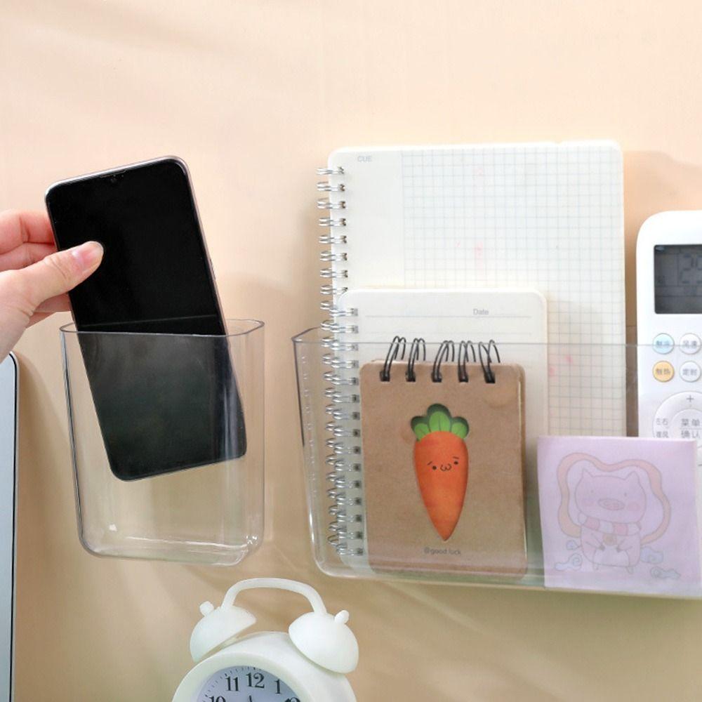 Wall-mounted Storage Box No Punch Makeup Tools Storage Box New Remote Control Holder