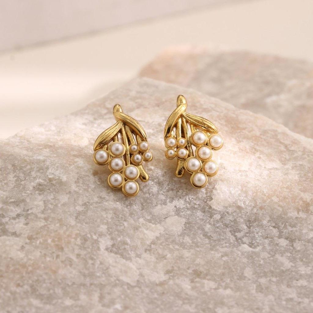 18K Gold-Plated Titanium Steel Irregular Geometric Earrings for Women