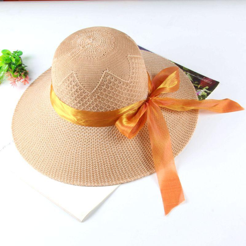 Hat Women's Sunscreen Sun Hat Summer Thin Versatile Beach Hat Foreign Style Holiday Straw Hat Bucket Hat Women