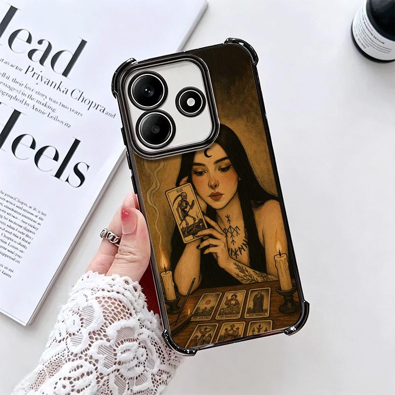 Hexe Tarotkarte Weiche Handyhülle Für Xiaomi Redmi Note 14 15 Pro Plus 13 12 11S 11T 5G 10 9S 9 Galvanisiert Anti-Fall Fundas