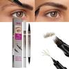 Creion dublu pentru sprâncene Impermeabil Foarte pigmentat De lungă durată Nu se întinde Efect 4D Microblading Stilou lichid 2 în 1