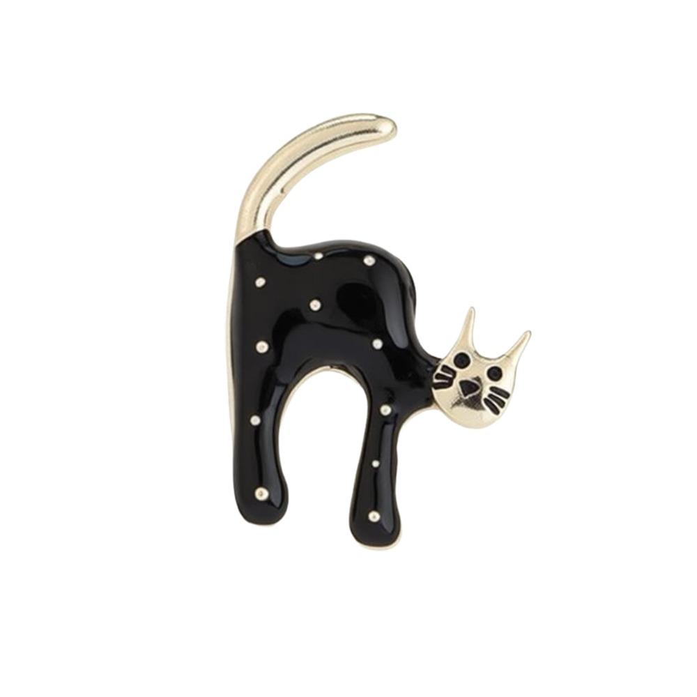 Cute Kitten Brooch Pins Enamel Cardigan Clip Creative Cat Brooches Clothing Accessories