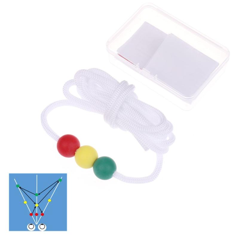 Sports Eye Sight Train Three Beads Brock String Vision Convergence Insufficiency Training Tool Target Pointing Practice