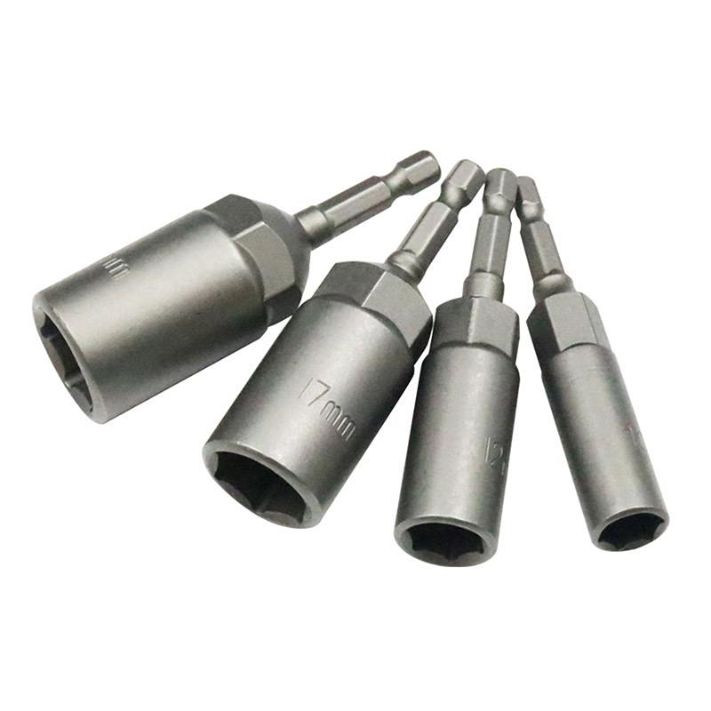 5.5-19Mm Electric Nut Driver Drill Bit Set Impact Socket Adapter Hexagonal Screwdriver Bit Nut Wrench Power Tool Accessories