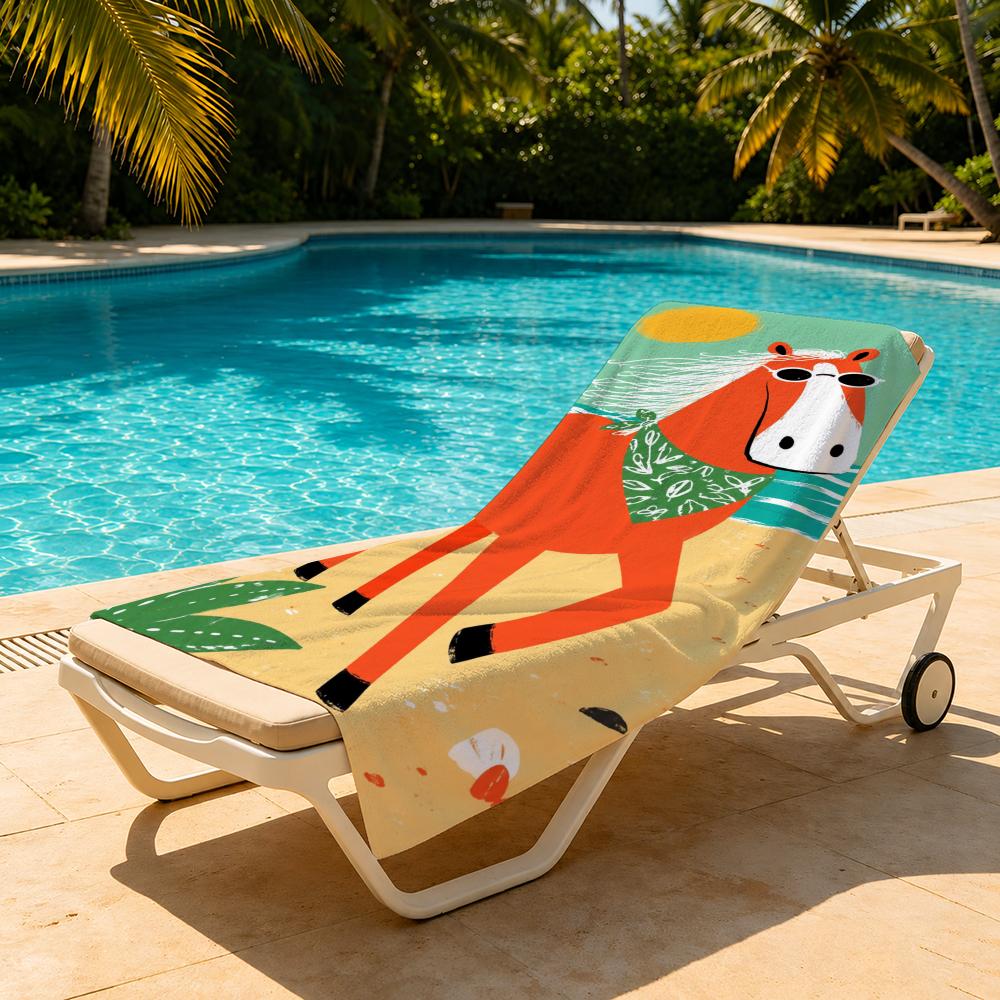 Abstract Horse Towel Beach Blanket Towel  For Travel Gym Shower Luxury Lightweight Camping Pool  Tropical Cute