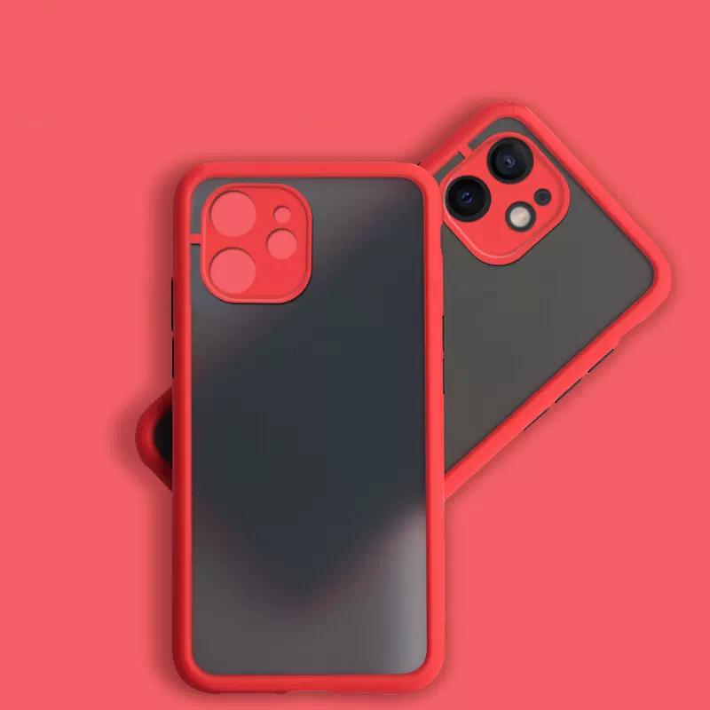 Shockproof Armor Matte Transparent Phone Case For iPhone 14 13 12 11 Pro Max X XR XS Max 6 6S 7 8 Plus Luxury Silicone Bumper Clear Hard Cover